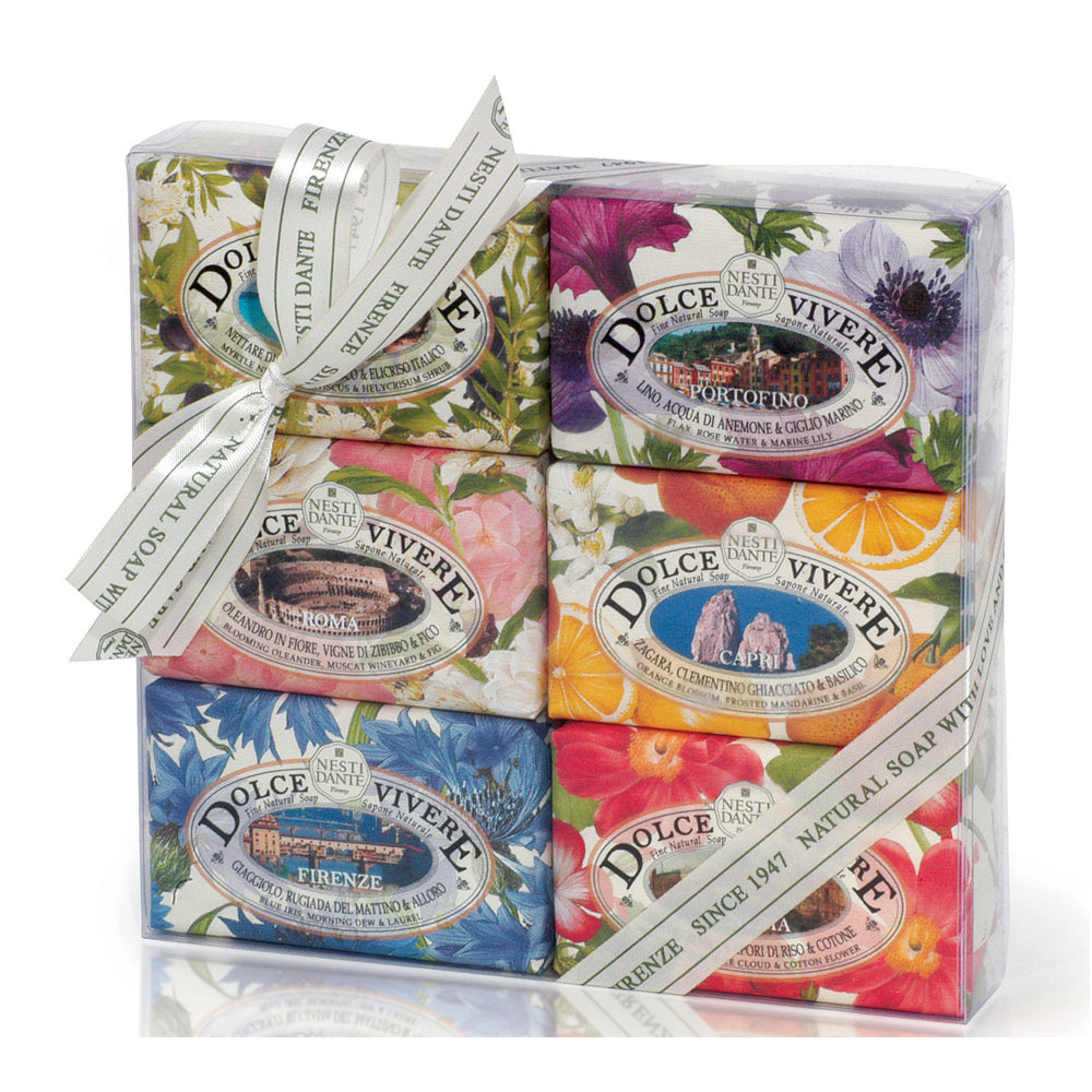 Gavesæt 6 x 150g Dolce Vivere håndsæber