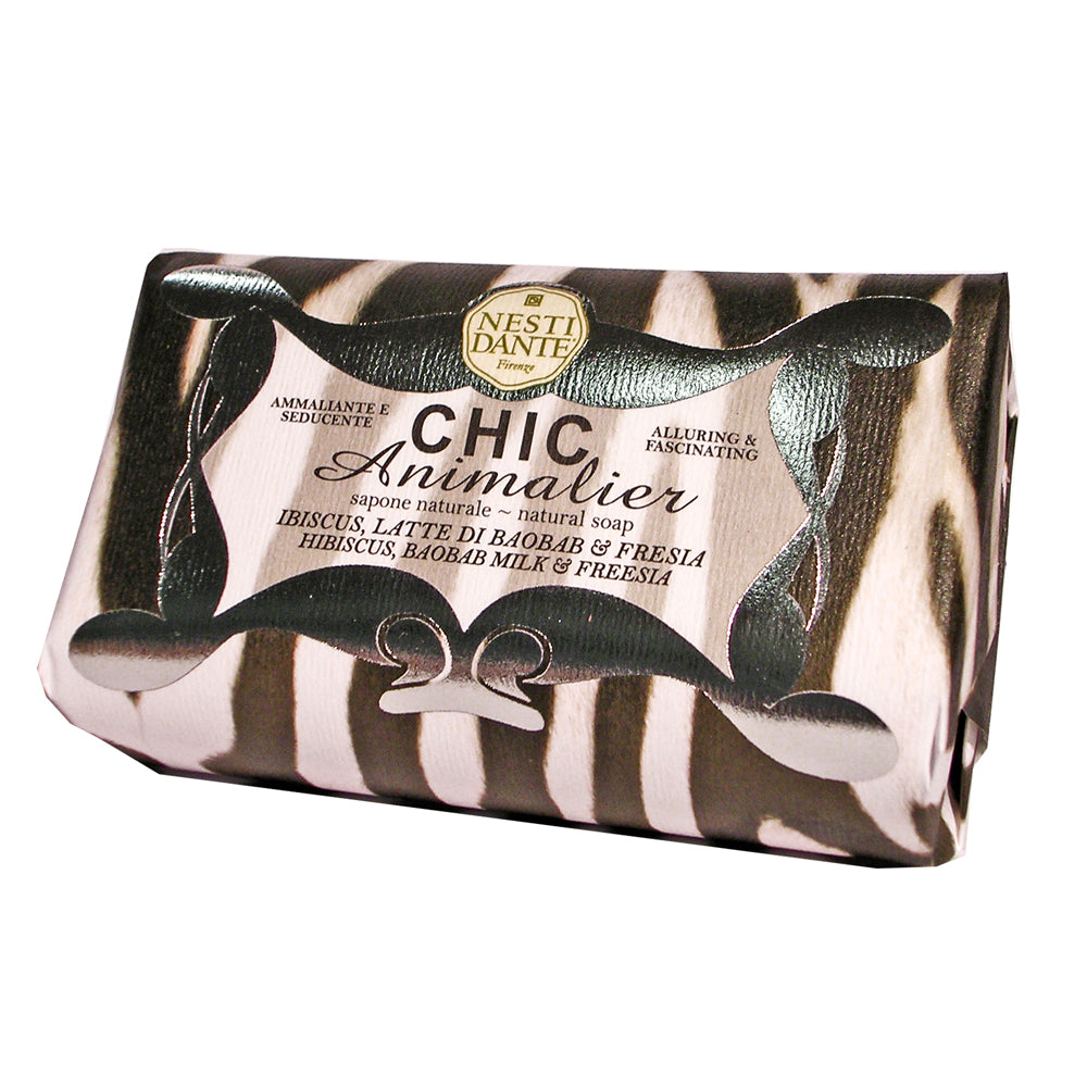 250g Fine natural soap Chic Animalier White