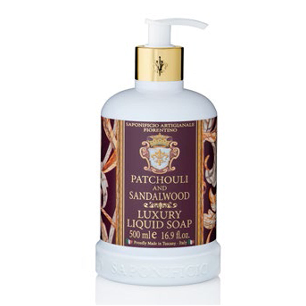 Luksus håndsæbe Patchouli & Sandelwood 500ml - Rabat ved køb af 12 stk