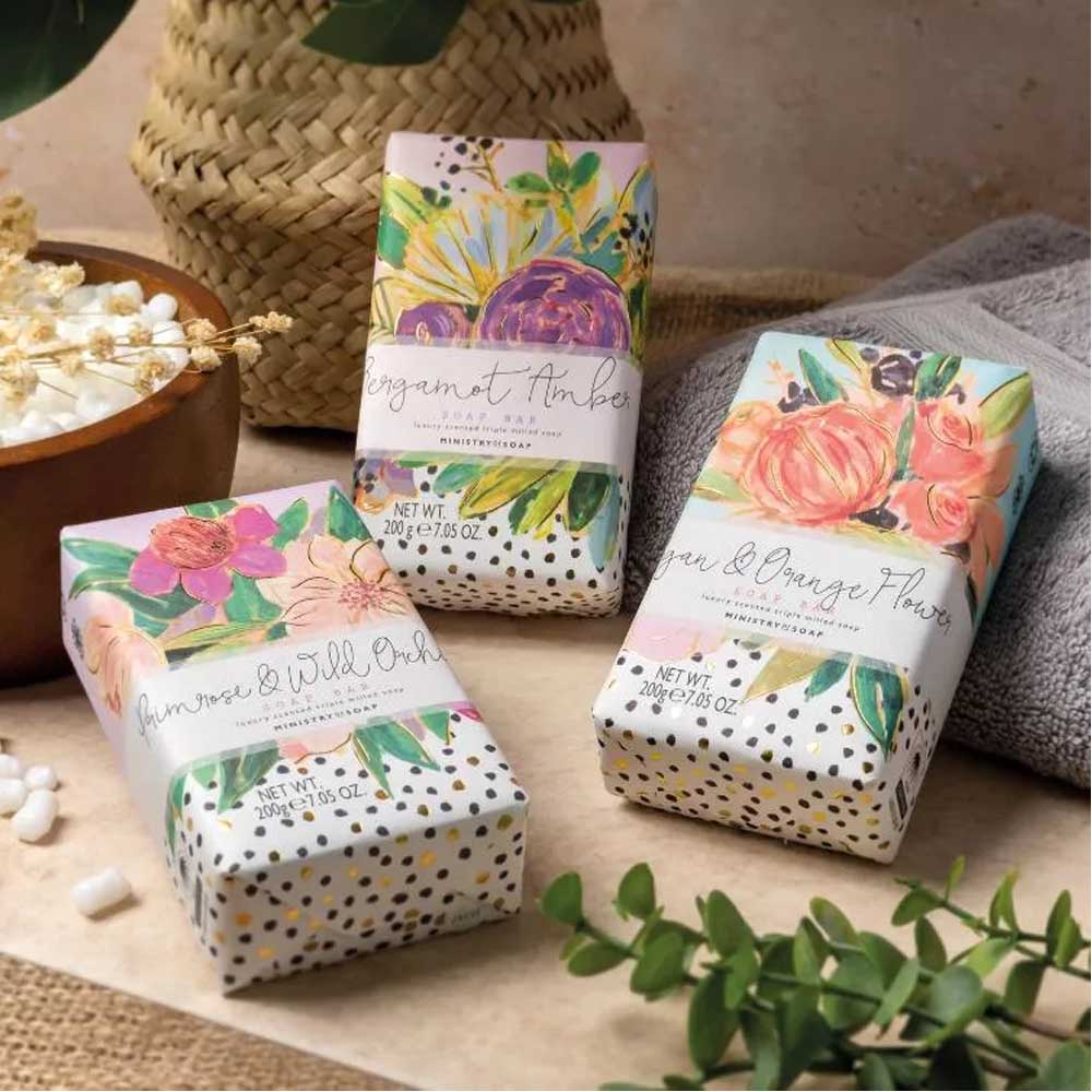 Triple milled soap Bergamot & Amber 200g