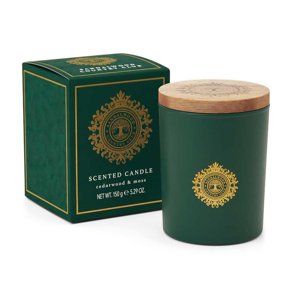 Sandelwood Country Club Duft Lys 150g Cedarwood & Moss