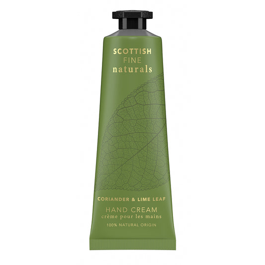 TESTER - Scottish Fine naturals Hand cream 30ml Coriander & Lime