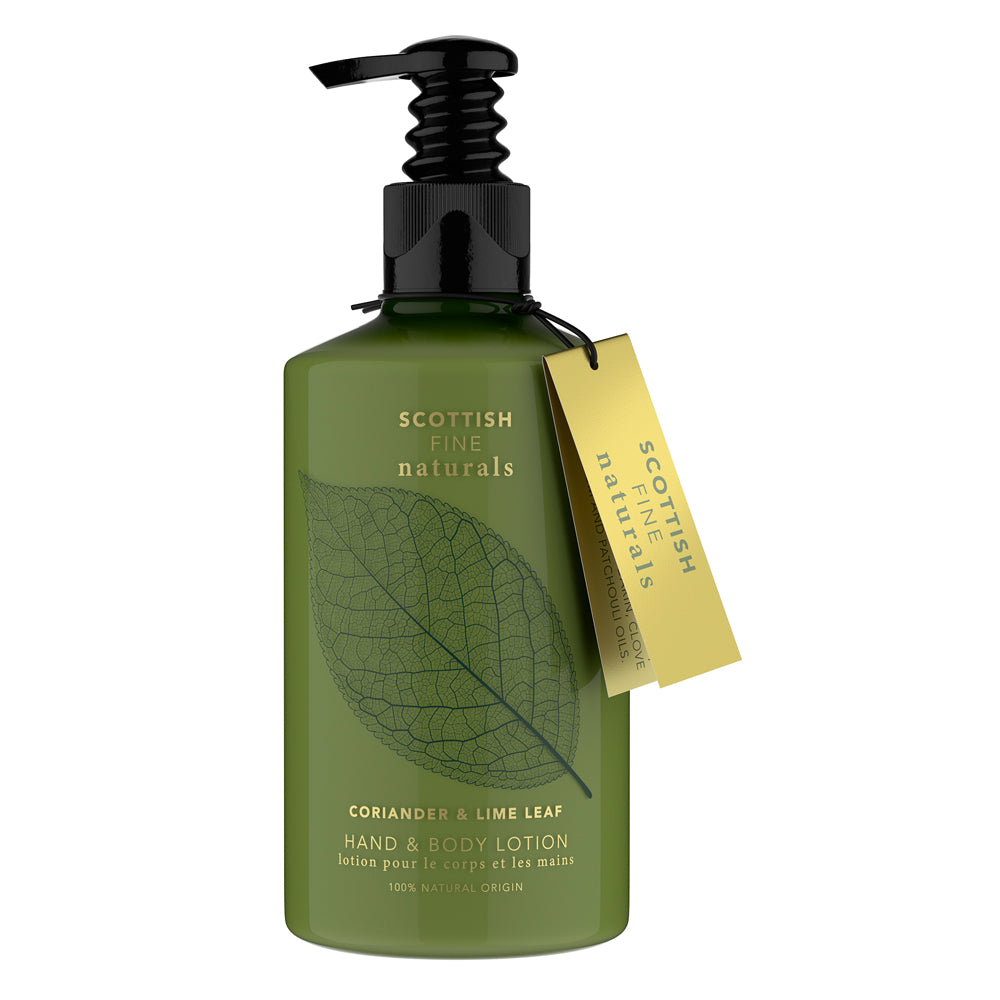 Scottish Fine naturals hand & Body lotion 300ml Coriander & Lime