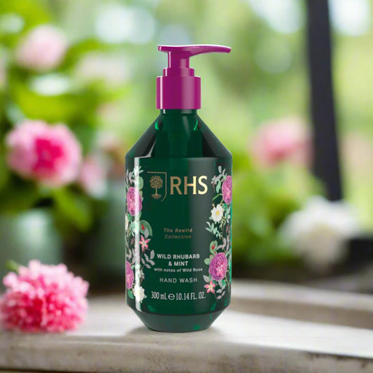 RHS The Rewild Collection Wild Rhubarb & Mint Hand Wash 300ml