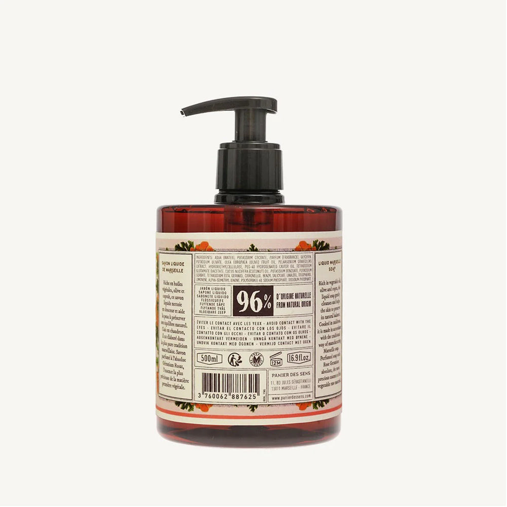 Marseille sæbe 500ml rose & Geranium