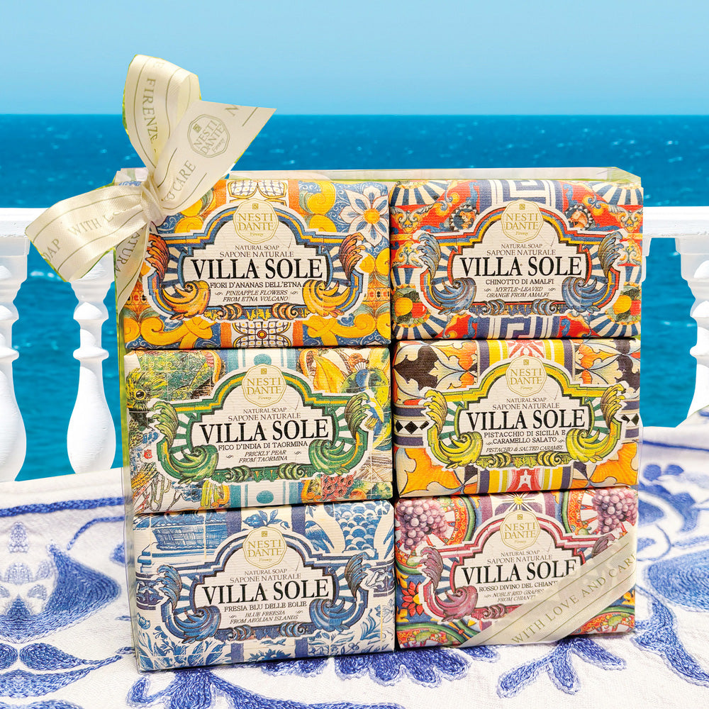 Gavesæt 6 x 150g Villa Sole håndsæber