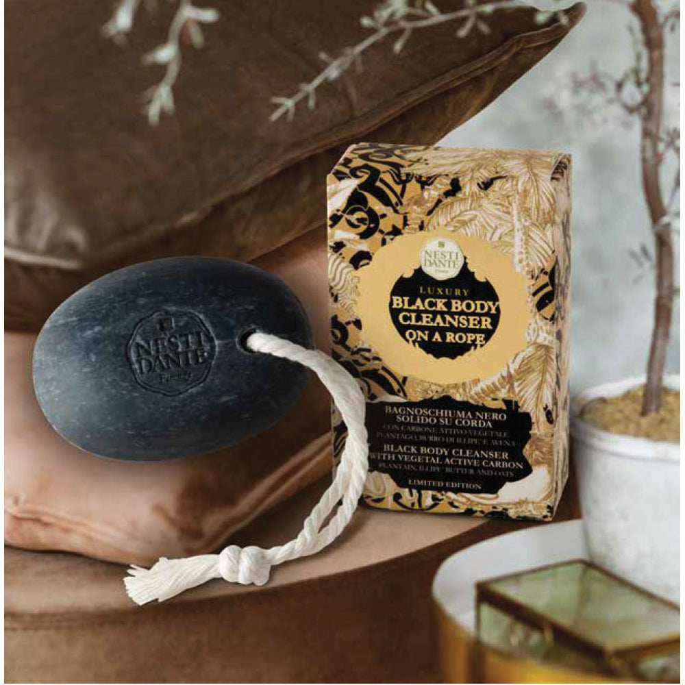 Luxury Body soap on a rope 150g Black