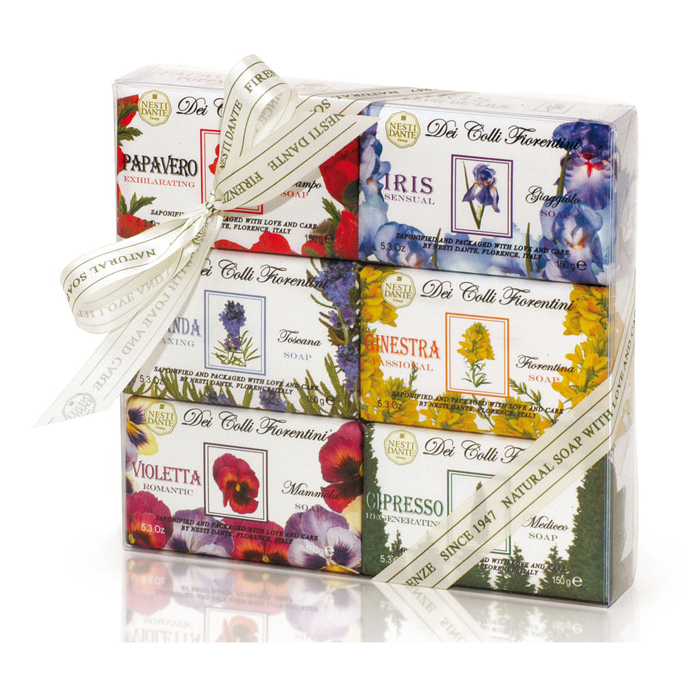 Gavesæt 6 x150g Dei colli håndsæber