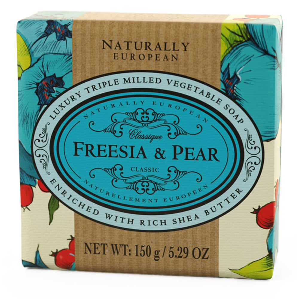 Triple milled Fresia & pear soap 150g.