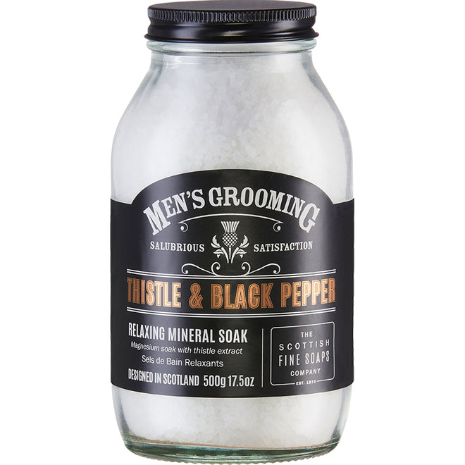 Muscle soak - Bade salt 500g Thistle & Black Pepper – alfredogco