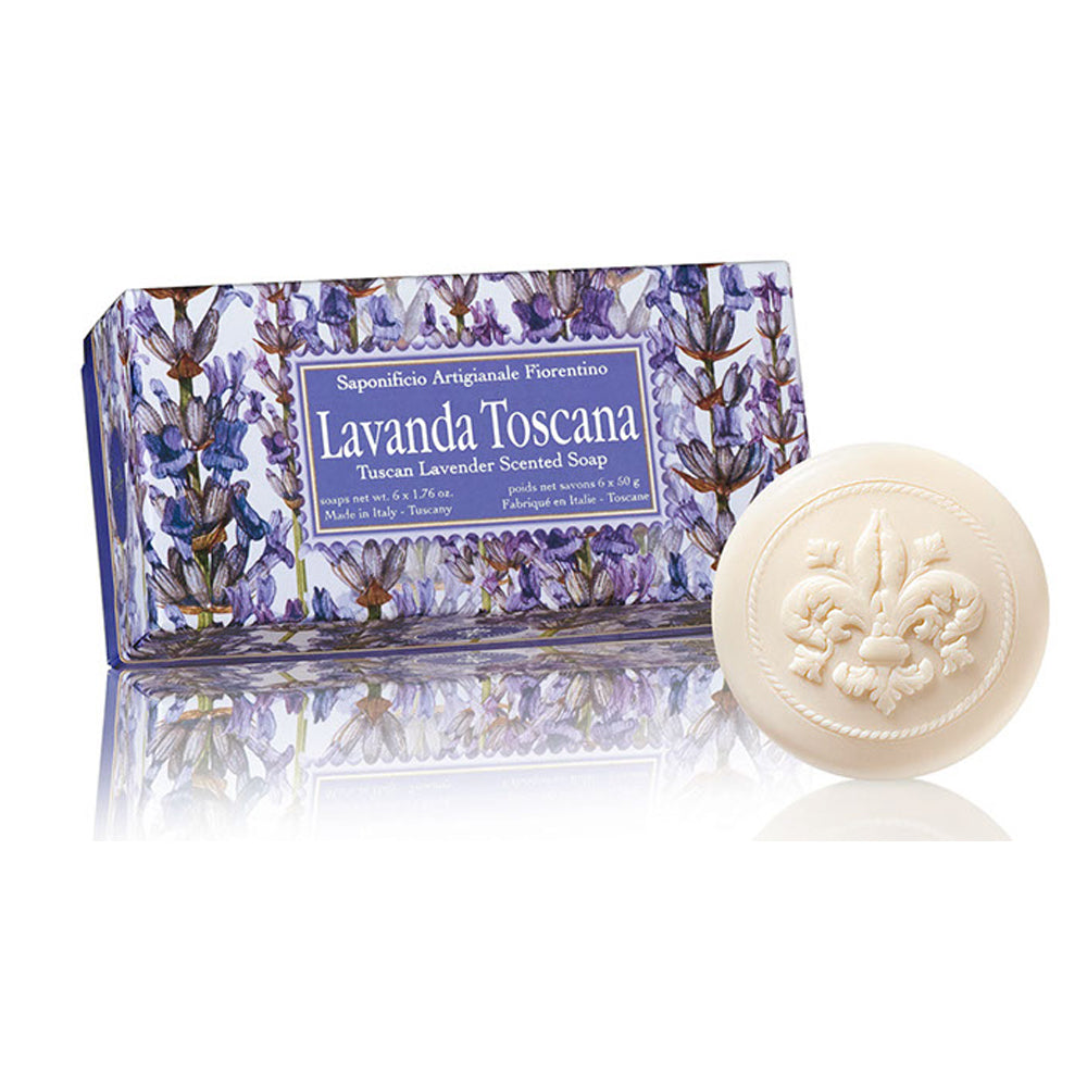 Vegetabilsk sæbe lavendel i æske 6x50g