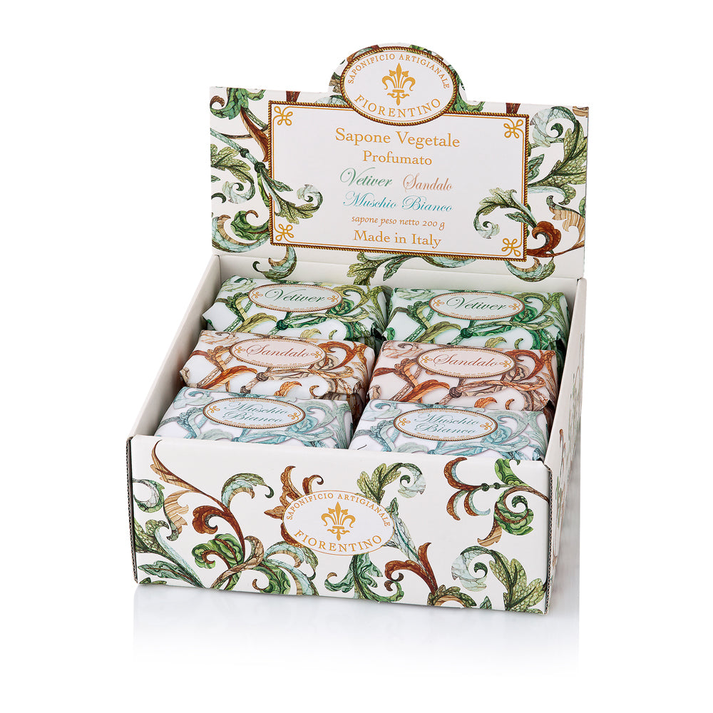 Skønne vegetabilske sæber i display ES 5