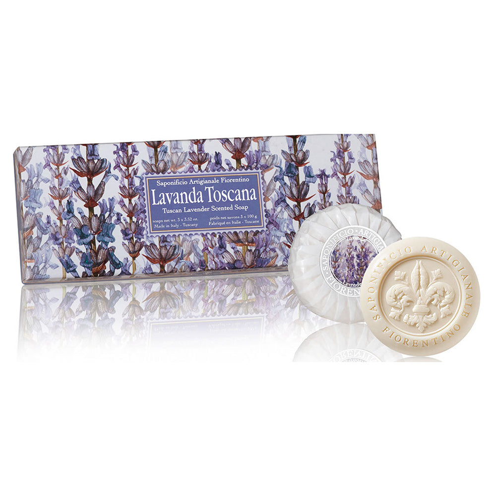 Vegetabilsk sæbe lavendel i æske 3x100g