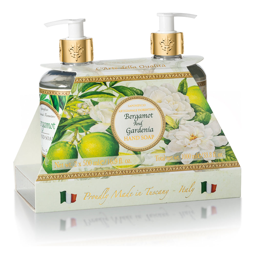 Fiorentino Flydende Håndsæbe Bergamot & Gardenia Sæt 2 Stk 500ml