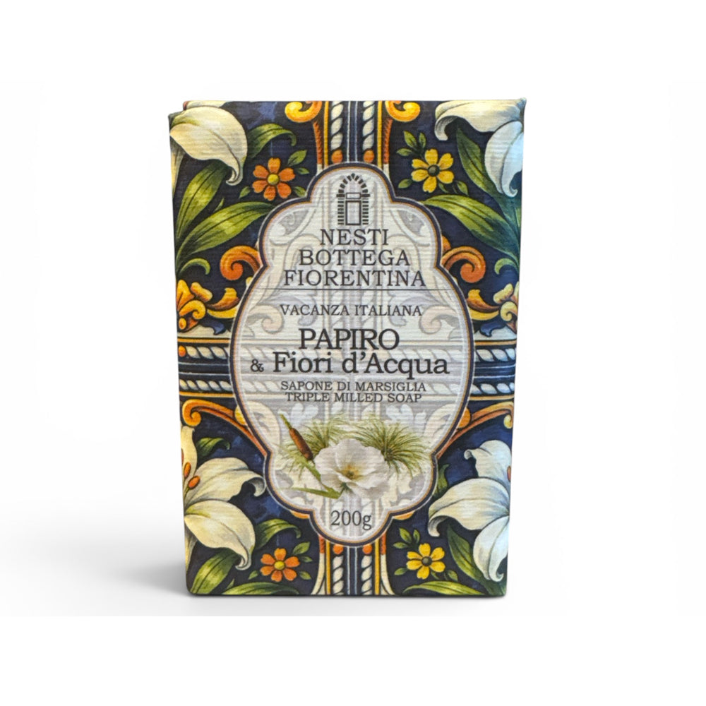 200g Fine Natural Soap Papiro & Fiori d'Acqua