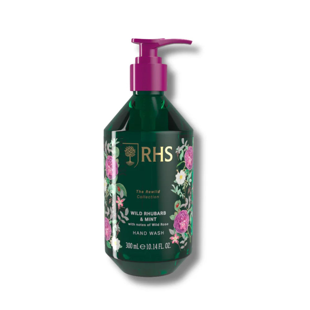 RHS The Rewild Collection Wild Rhubarb & Mint Hand Wash 300ml